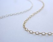 Gold Filled or Sterling Silver Plain Necklace