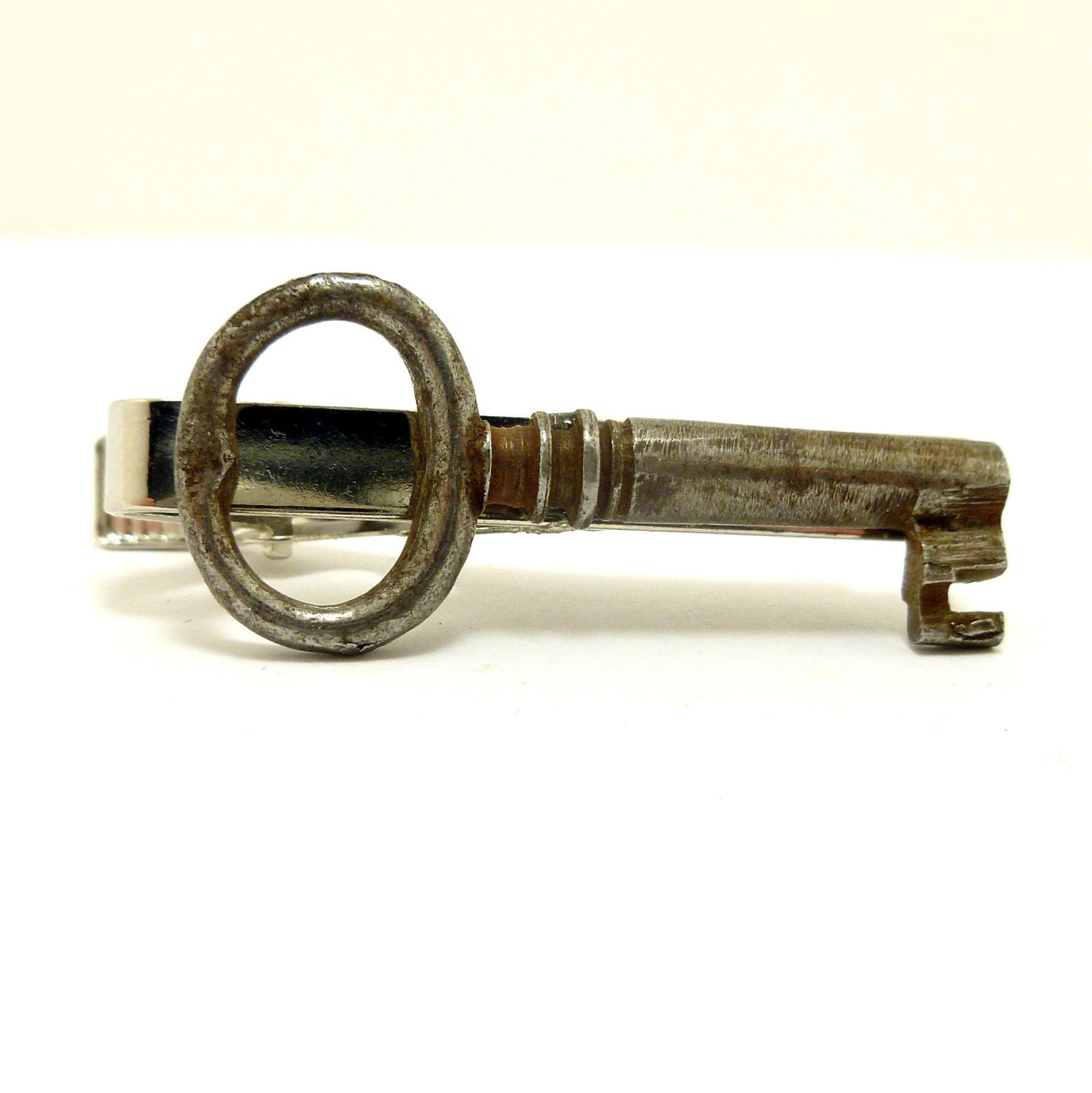 Skeleton Key Tie Clip, Steampunk Men's Tie Tack