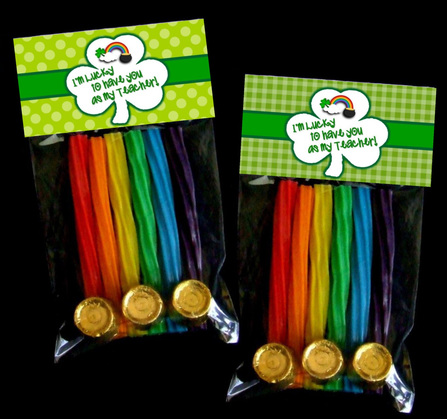 INSTANT DOWNLOAD - Printable St. Patrick's Treat Bag Toppers - Lucky You're My Teacher Il_570xn