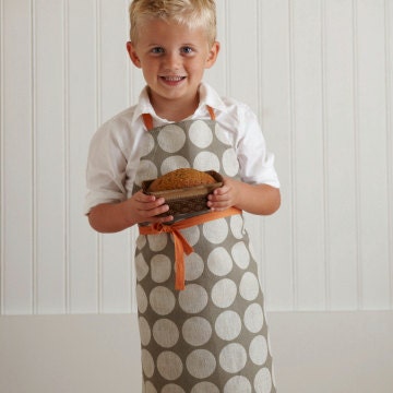 Kids Apron - Dots in Slate