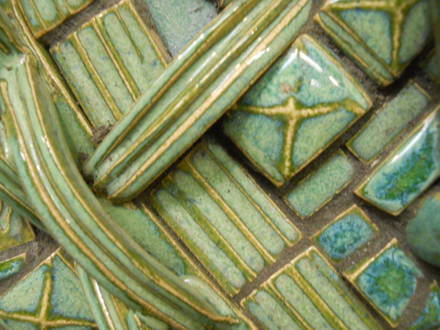 Reserved Layaway 2nd for Clair "Currents" Abstract Mosaic