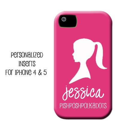 Personalized iPhone 4 or iPhone 5 Inserts