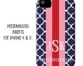 Personalized iPhone 4 or iPhone 5 Inserts