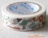 Japanese Washi Masking Tape - Spring Bird - Shinzi Katoh - 11 Yards