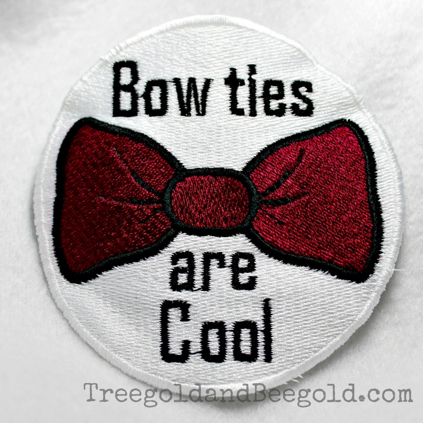 Doctor Who "Bow ties are Cool" Embroidered Sew On Patch