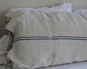 Vintage French Grain Sack Body Pillow Sham