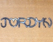HORSESHOE signs with a HEART, custom first name JORDYN, Custom & Made To Order