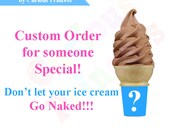 PERSONALIZED ice cream cone flat bottom labels wraps wrappers PRINTABLE file
