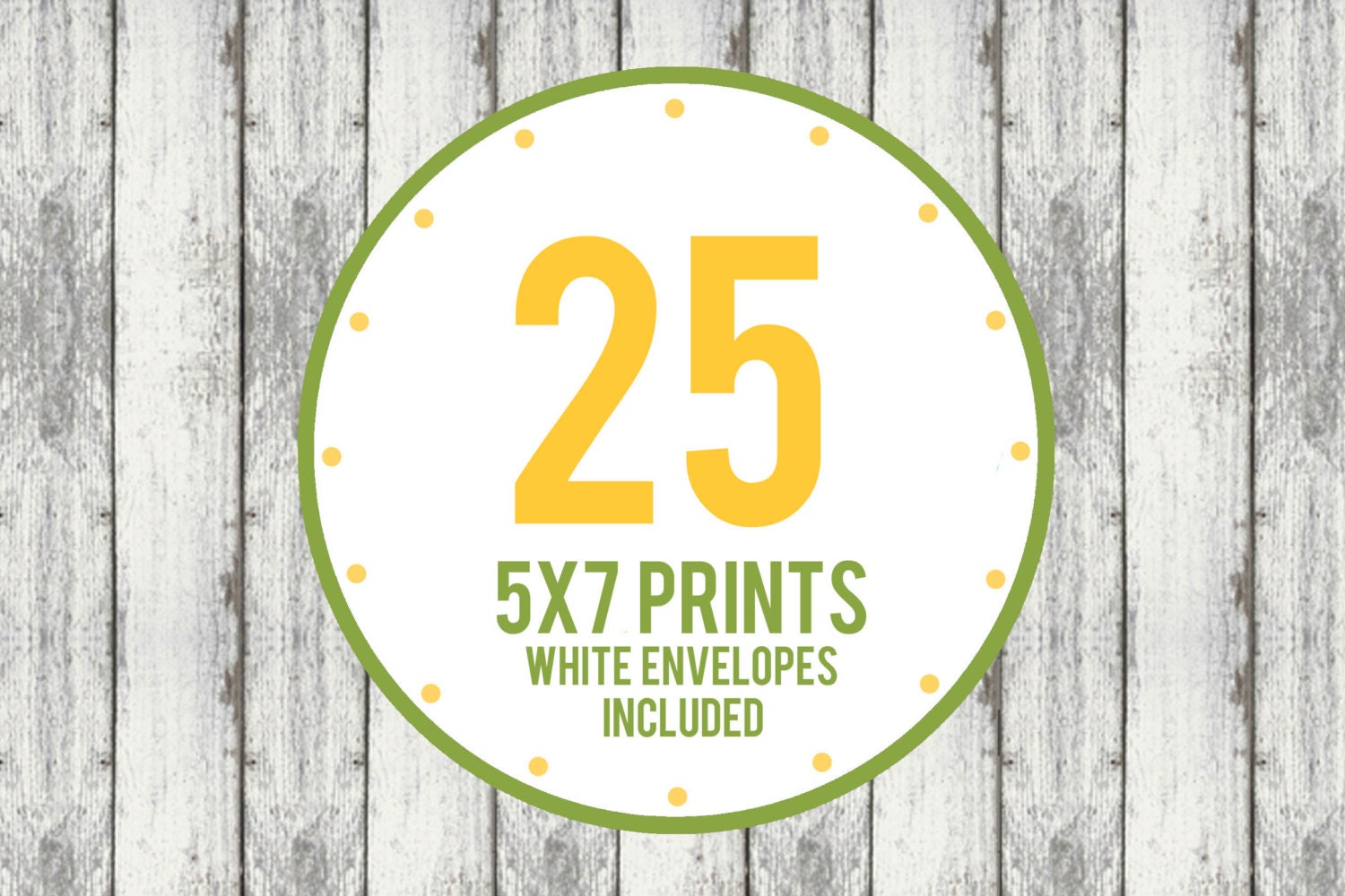 25 printed 5''x7'' invitations (white envelopes included)