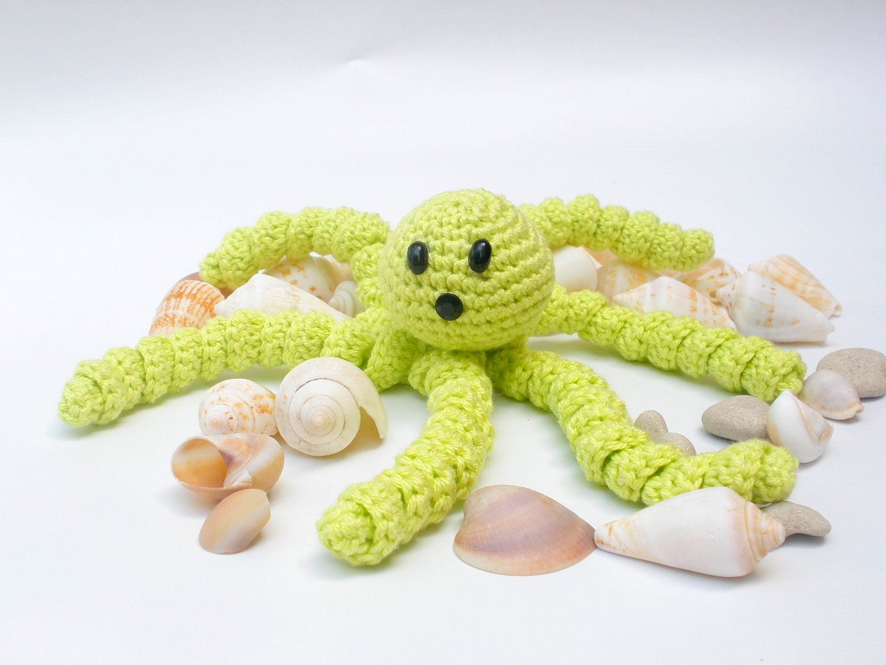 Easy Crocheted OCTOPUS toy Pattern, Hand Knit PDF Tutorial Pattern, amigurumi Knitting Pattern