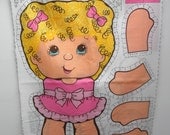 Cut and Sew Pillow Panel - 80s Hugga Bunch - Precious Bunch - Pink Baby Quilt - Quilter Supplies - Sewing Panel