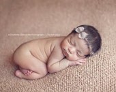 the Darling : Newborn Headband - Earth - Newborn Photo Prop - polka dots, halo, bow headband, head band, photography prop