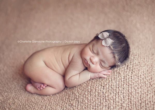 the Darling : Newborn Headband - Earth - Newborn Photo Prop - polka dots, halo, bow headband, head band, photography prop
