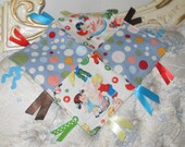 Michael Miller Retro Candy Shop Lovey with ribbons and minkey back