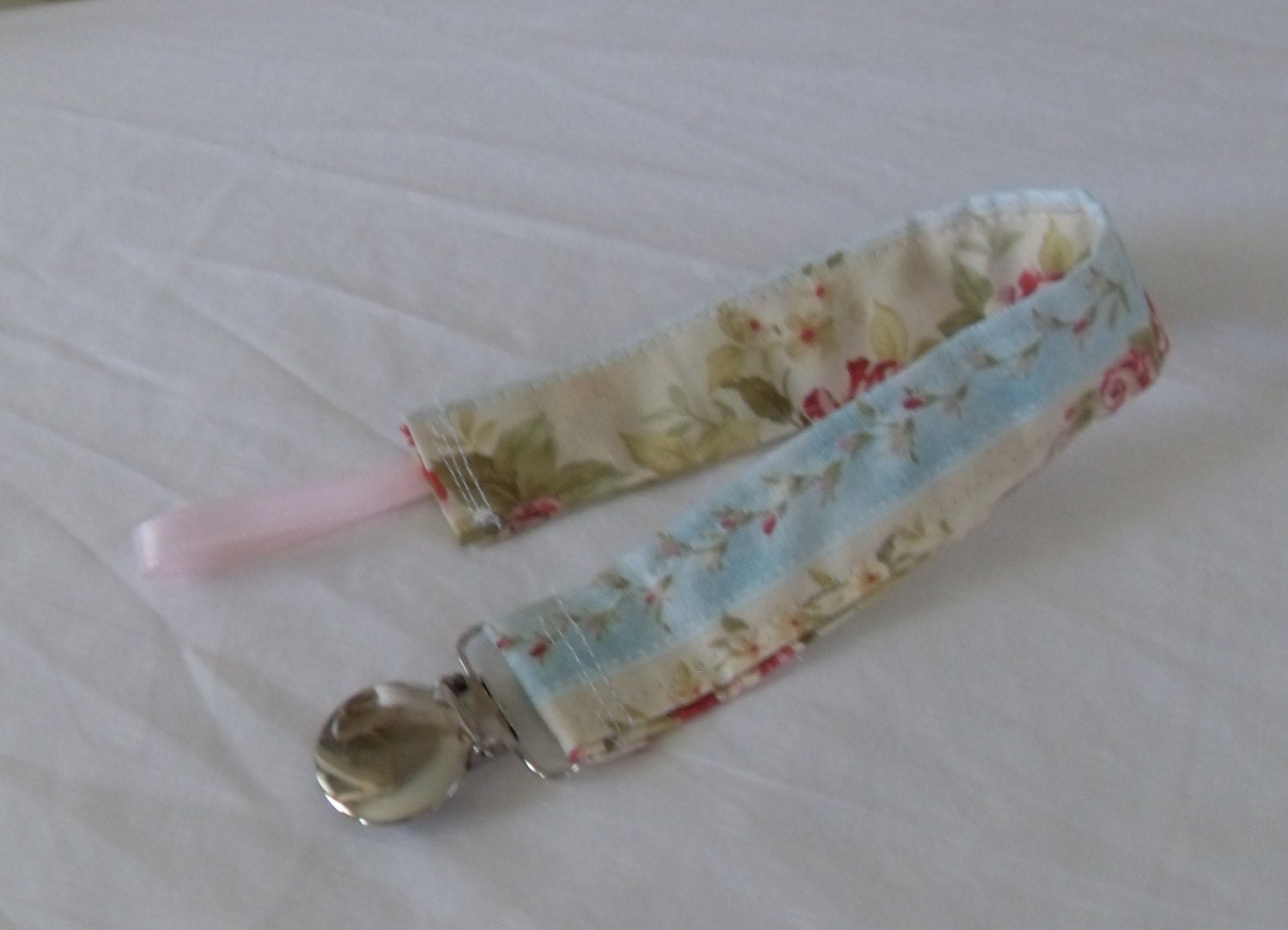 Victorian Floral Pacifier Clip