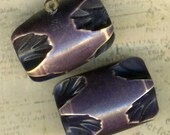 2 Vintage Buffed Celluloid Barrel Toggle Buttons 1-1/8 inch 28mm