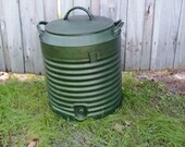 Industrial Galvanized Water Cooler Custom Vintage Jug Home Decor Planter Farmhouse Jug Rustic Green Primitive Jug  Design Du'Jour