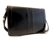 Vintage, Black Leather Bag, Handbag, Cross Body Bag, Shoulder Bag, Tote