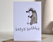 Badger Card - birthday or hi there