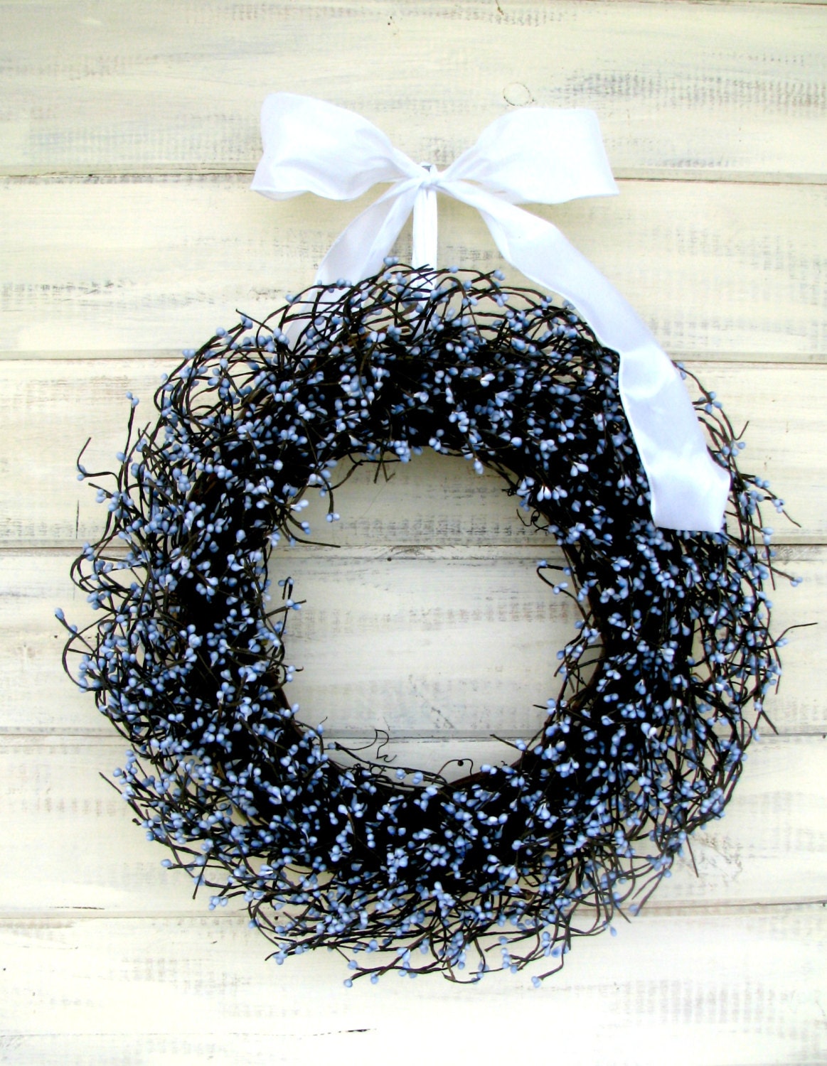 PALE PURPLE-Periwinkle Blue Door Wreath-Summer Wreath-Wedding Wreath-Lavender Scented-Custom-Choose Scent and Ribbon