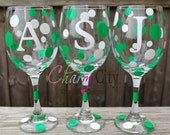 Personalized Wine Glass 20 oz Sports Party Teachers Birthday Bachelorette Wedding