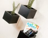 Wall Storage Organizer Box Shelf - Set of 6 Boxes - Wall Cubes - Black - 1001 Ways