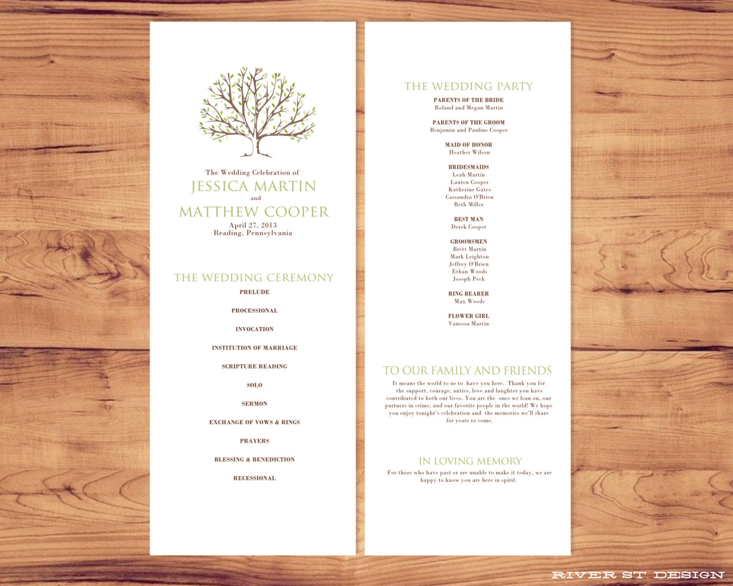 Printable Wedding Program - May Collection