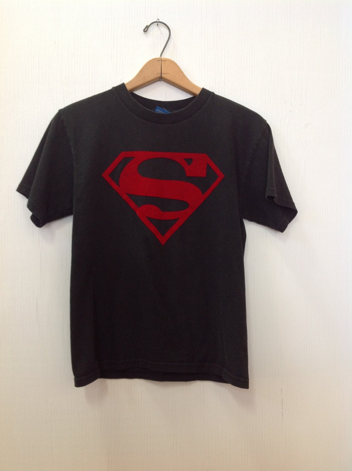 Vtg Velvet superman logo tshirt 