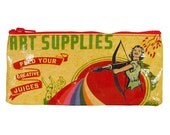 Retro-style Art Supplies Pouch