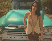 Mendocino Leather Fringe Top