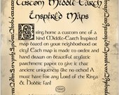 Custom Middle earth Inspired Map