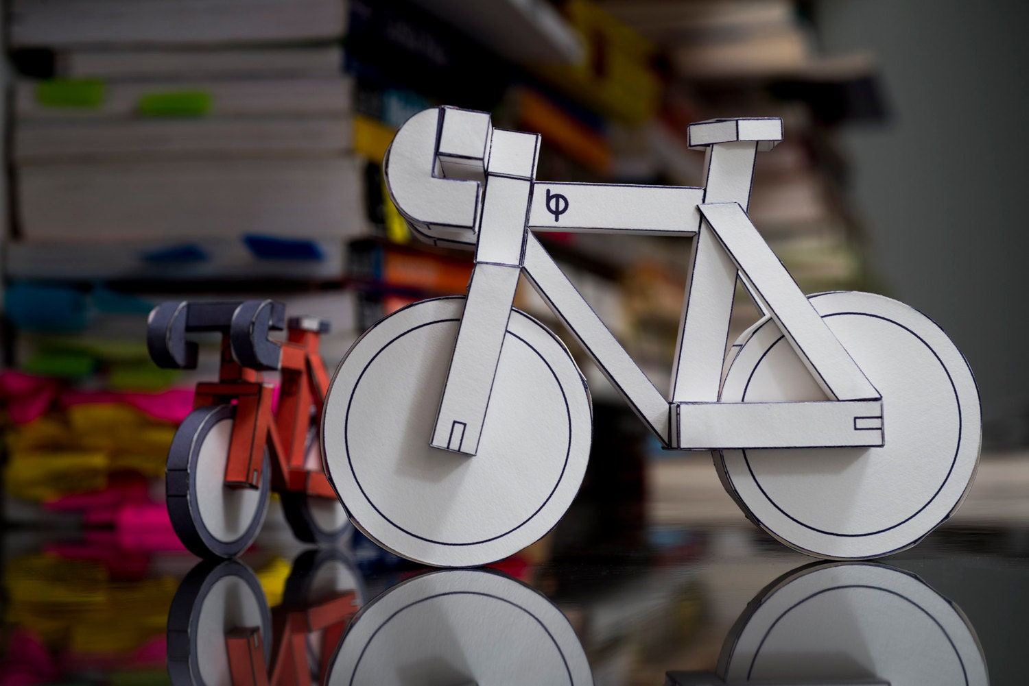 paperbikes v2 - fixed gear paper bike - papercraft bicycle model kit