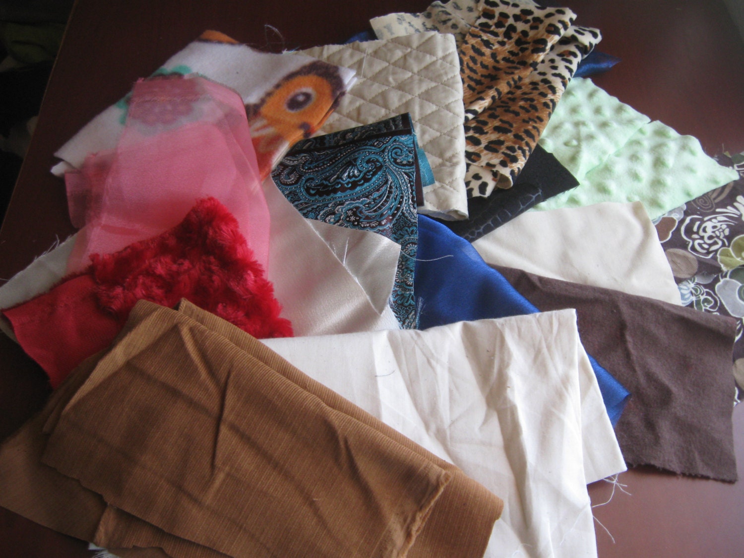 TEXTURES mix Fabric scraps50  pieces for quilting sewing doll clothes crafts and many other projects