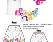 My Little Pony Mini skirt Made to order Size UK 14-16/ US 10-12