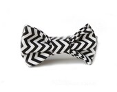 Black & White Chevron Baby Bow Tie
