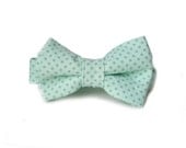 Aqua Polka Dot Baby Bow Tie