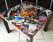 Vintage "Gamer Ads" Comic Collage Table FREE SHIPPING USA