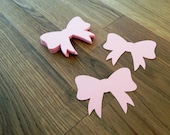Die Cut Pink Bows (25) - photo prop party decoration punch cutout card stock