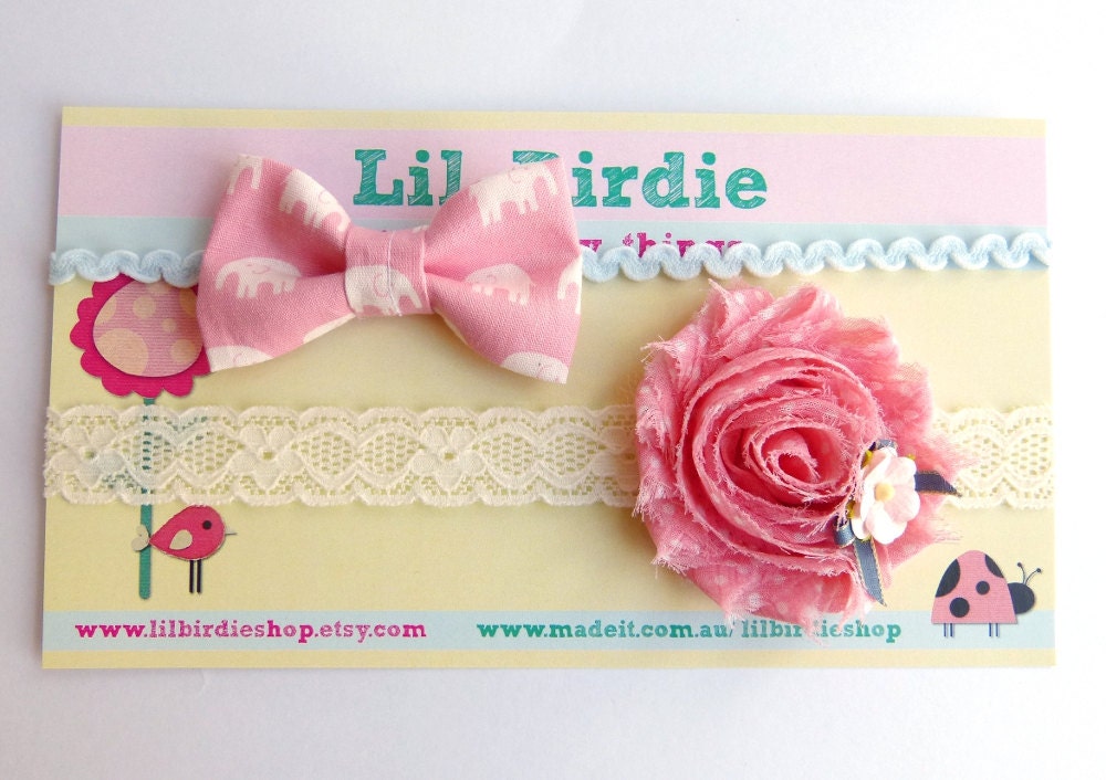 Petite Baby Newborn Headband Matching Set