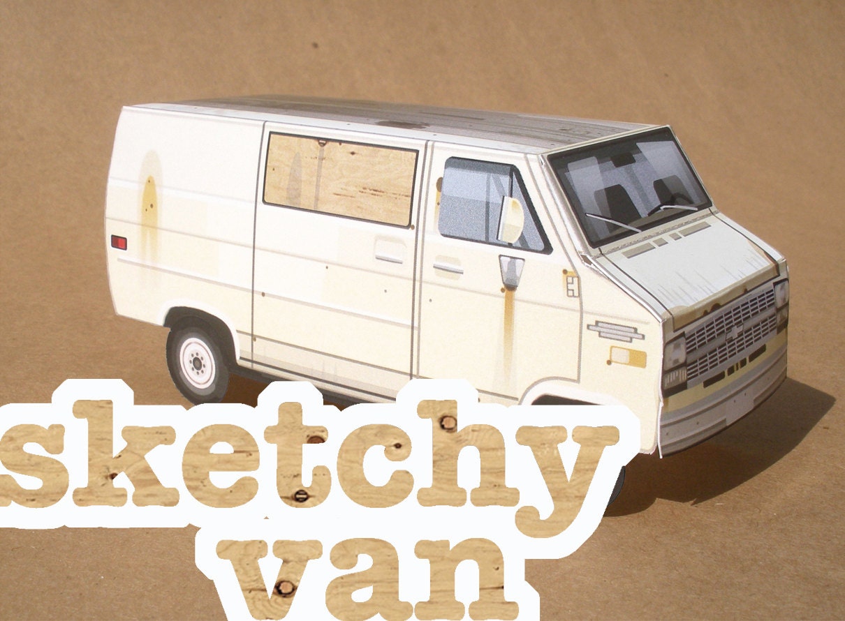 Sketchy Van - papercraft creeper