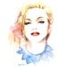 Madonna Pop Icon - Watercolor painting