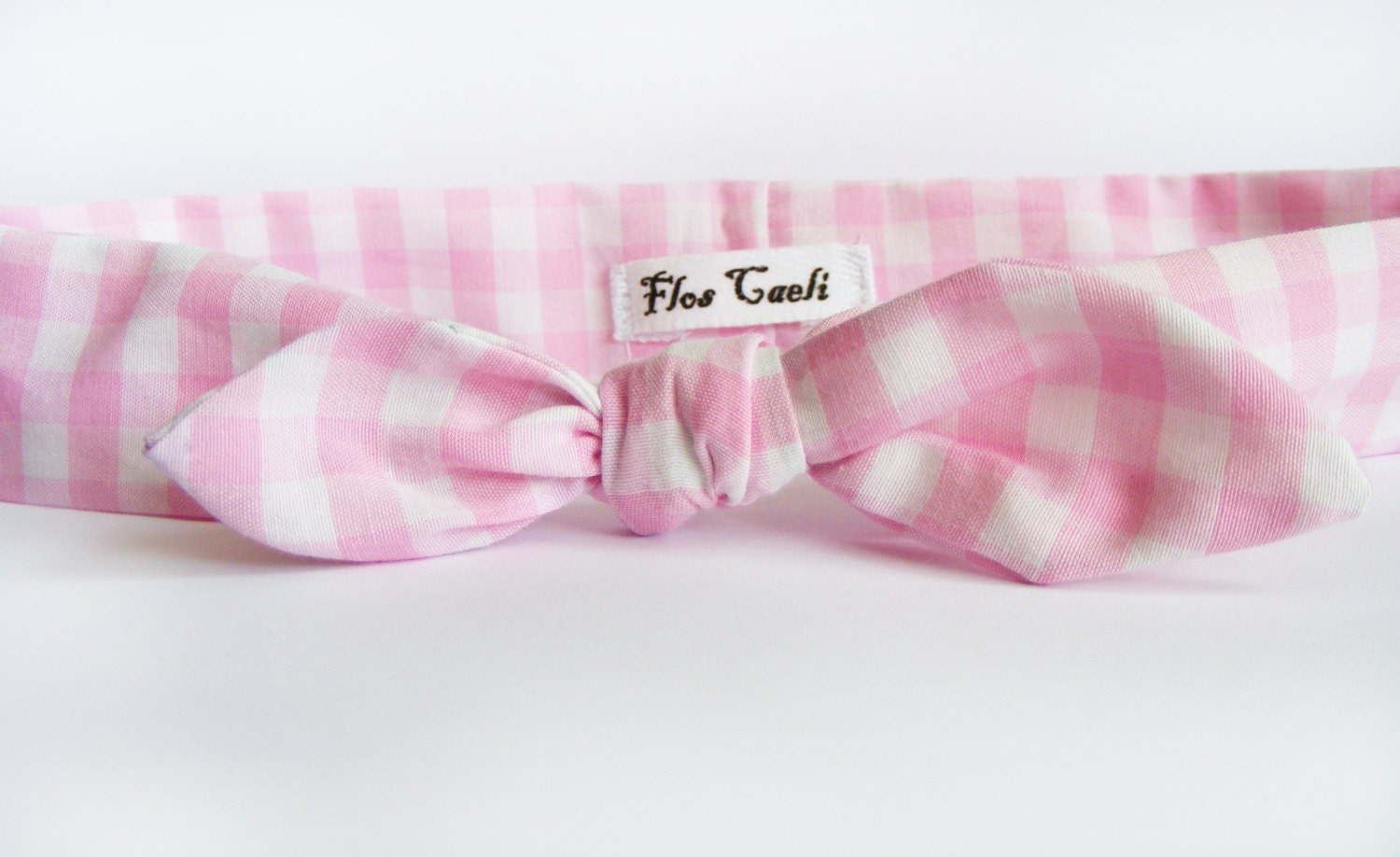 Pink Square Headnand - Cotton Headband - Non Wire Headband - Light Pink Headband - Fabric Headband - Boho Headband - Bow Headband