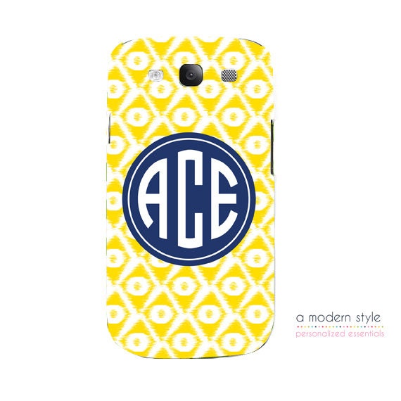 Monogrammed Samsung Galaxy 3 Case - Personalized Samsung Galaxy 3 Case