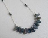 Kyanite, Sapphire and Sterling Silver Necklace