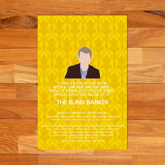 The Blind Banker alternative television poster - 12" x 18" Watson edition (Made to order)