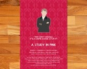 A Study In Pink alternative television poster - 12" x 18" Watson edition (Made to order)