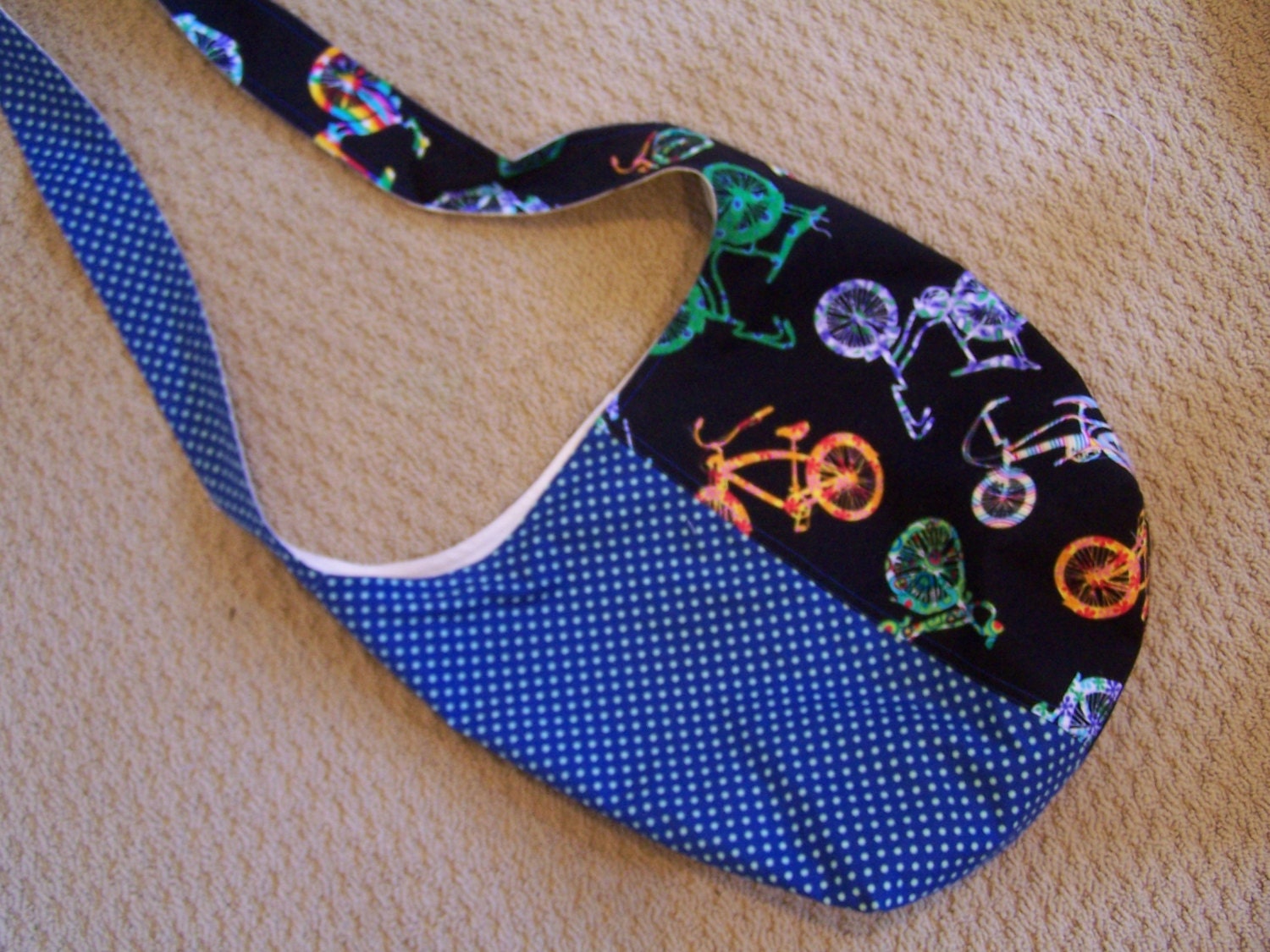 Psychedelic Bikes Cross Body Bag, Sling Tote, Hobo bag, Shoulder Sling Market Tote