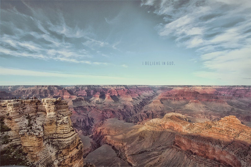 Grand Canyon Arizona Photo Art Print USA Travel Majestic Mountain Religious God Beautiful World (Version 2) - 8 x 12