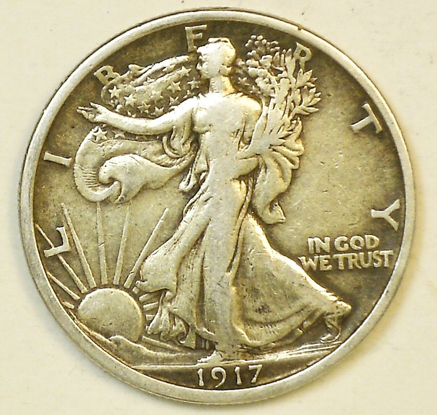 1917 walking liberty very fine condition Wow