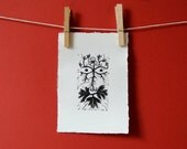 Untitled (green man no.5) - original lino print